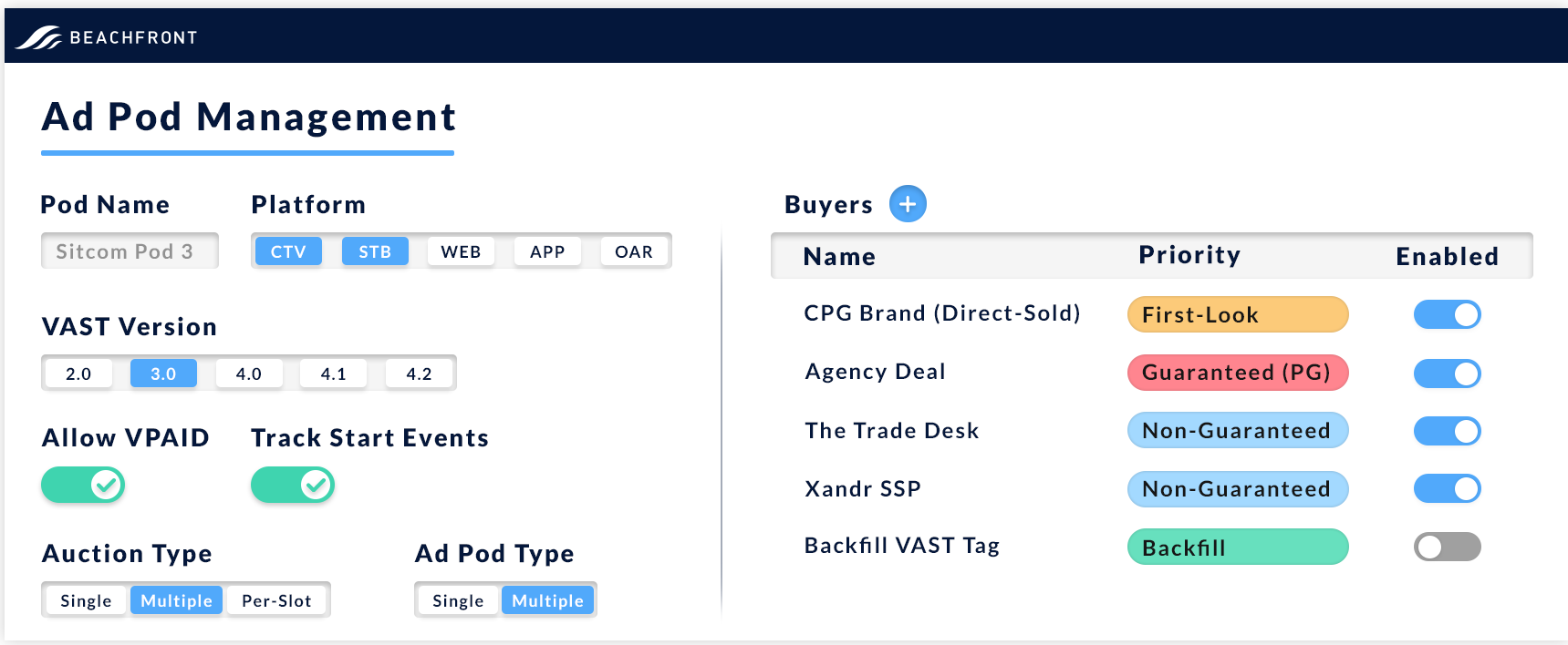 Ad Pod Management