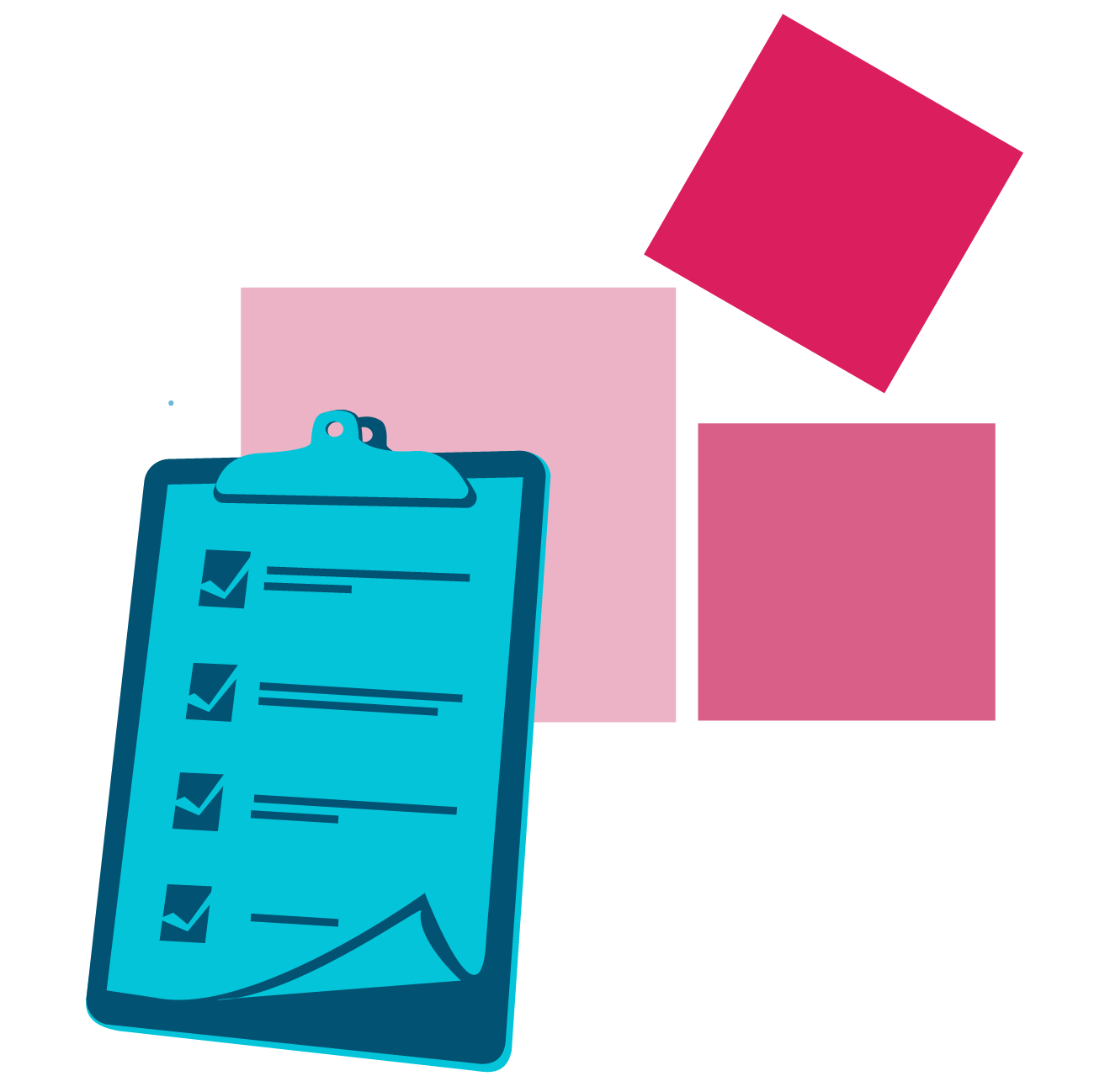 Clipboard with paper